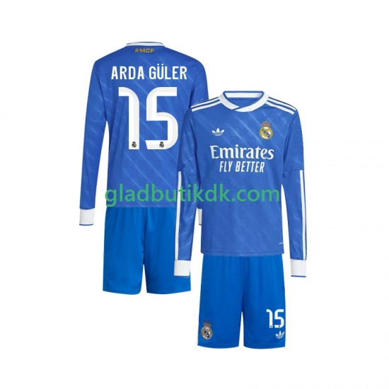3. Valg Trøje Real Madrid Arda Guler 15 2025-2026 L/Æ Børn(+Shorts)