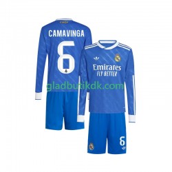 3. Valg Trøje Real Madrid Camavinga 6 2025-2026 L/Æ Børn(+Shorts)