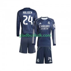 Udebane Trøje Real Madrid Huijsen 24 2025-2026 L/Æ Børn(+Shorts)