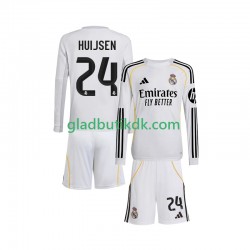 Hjemmebane Trøje Real Madrid Huijsen 24 2025-2026 L/Æ Børn(+Shorts)