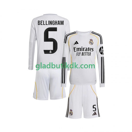 Hjemmebane Trøje Real Madrid Jude Bellingham 5 2025-2026 L/Æ Børn(+Shorts)