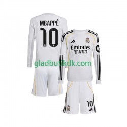 Hjemmebane Trøje Real Madrid Kylian Mbappe 10 2025-2026 L/Æ Børn(+Shorts)