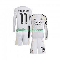 Hjemmebane Trøje Real Madrid Rodrygo 11 2025-2026 L/Æ Børn(+Shorts)