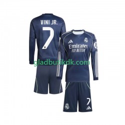 Udebane Trøje Real Madrid Vinicius Junior 7 2025-2026 L/Æ Børn(+Shorts)