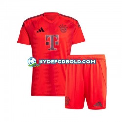 Hjemmebane Trøje FC Bayern München Rød 2024-2025 K/Æ Børn(+Shorts)
