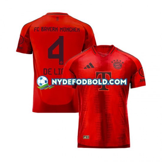 Hjemmebane Trøje FC Bayern München Rød Matthijs de Ligt 4 2024-2025 K/Æ Mænd