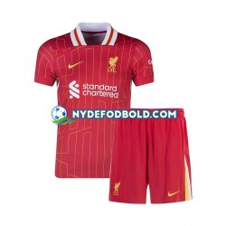 Hjemmebane Trøje Liverpool Rød 2024-2025 K/Æ Børn(+Shorts)