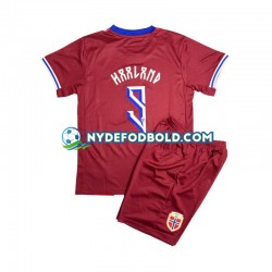 Hjemmebane Trøje Norge Rød Erling Haaland 9 2024 K/Æ Børn(+Shorts)