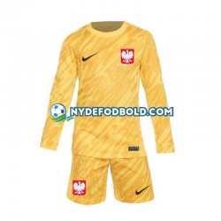 Hjemmebane Trøje Polen Målmand Gul Euro 2024 L/Æ Børn(+Shorts)