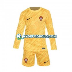 Hjemmebane Trøje Portugal Målmand Gul Euro 2024 L/Æ Børn(+Shorts)