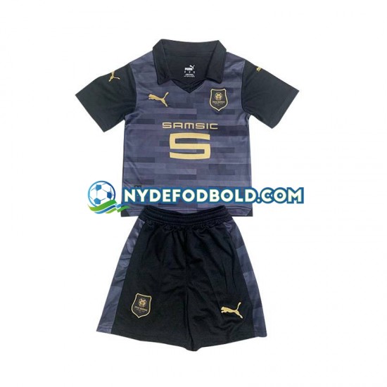 3. Valg Trøje Stade Rennais Sort 2023-2024 K/Æ Børn(+Shorts)