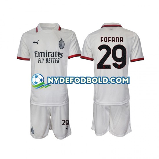 Udebane Trøje AC Milan Fofana 29 2024-2025 K/Æ Børn(+Shorts)