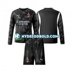 Hjemmebane Trøje AC Milan Målmand Sort 2024-2025 L/Æ Børn(+Shorts)