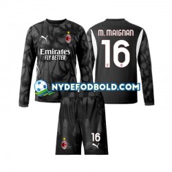 Hjemmebane Trøje AC Milan Målmand Sort Mike Maignan 16 2024-2025 L/Æ Børn(+Shorts)