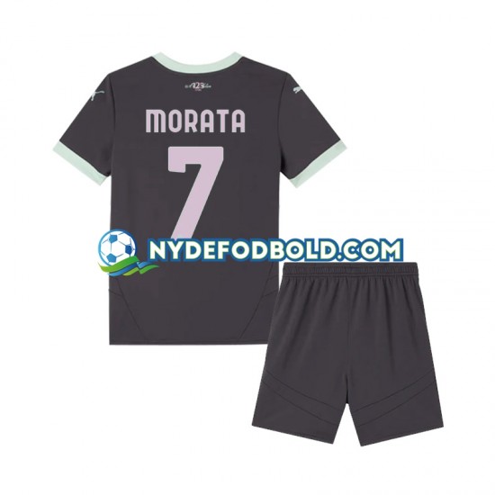 3. Valg Trøje AC Milan Morata 7 2024-2025 K/Æ Børn(+Shorts)