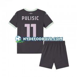 3. Valg Trøje AC Milan Pulisic 11 2024-2025 K/Æ Børn(+Shorts)