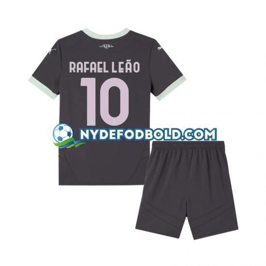 3. Valg Trøje AC Milan Rafael Leao 10 2024-2025 K/Æ Børn(+Shorts)