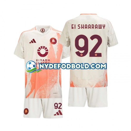 Udebane Trøje AS Roma Stephan El Shaarawy 92 2024-2025 K/Æ Børn(+Shorts)