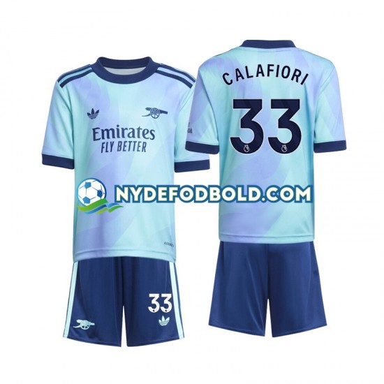 3. Valg Trøje Arsenal Calafiori 33 2024-2025 K/Æ Børn(+Shorts)