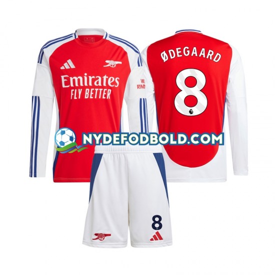 Hjemmebane Trøje Arsenal Martin Odegaard 8 2024-2025 L/Æ Børn(+Shorts)