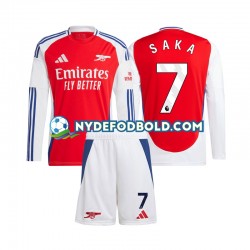 Hjemmebane Trøje Arsenal SAKA 7 2024-2025 L/Æ Børn(+Shorts)