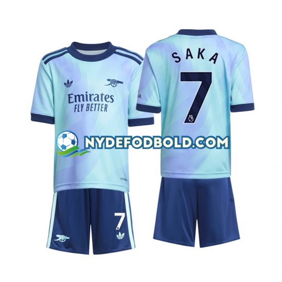 3. Valg Trøje Arsenal Saka 7 2024-2025 K/Æ Børn(+Shorts)