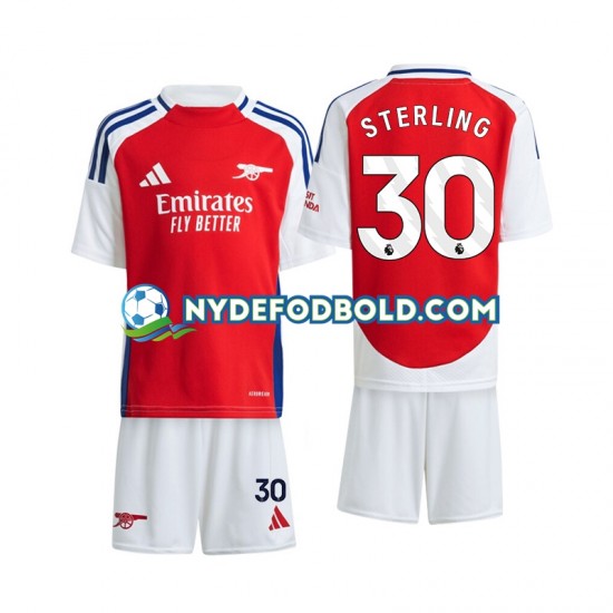Hjemmebane Trøje Arsenal Sterling 30 2024-2025 K/Æ Børn(+Shorts)