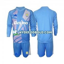 3. Valg Trøje Aston Villa Målmand Blå 2024-2025 L/Æ Børn(+Shorts)