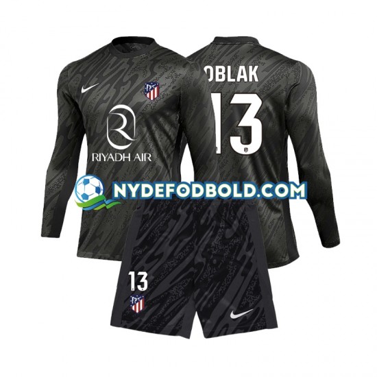 Hjemmebane Trøje Atlético Madrid Målmand Jan Oblak 13 2024-2025 L/Æ Børn(+Shorts)