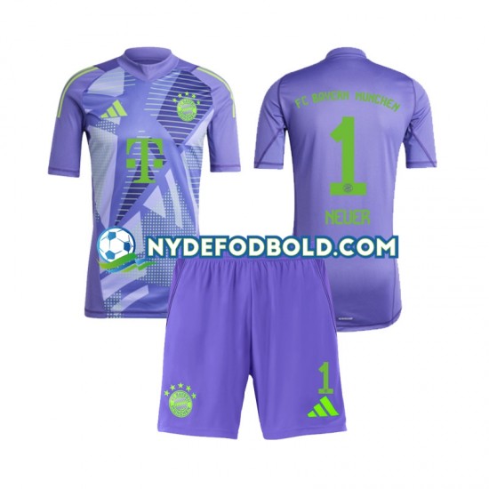 Udebane Trøje FC Bayern München Målmand Neuer 1 2024-2025 K/Æ Børn(+Shorts)