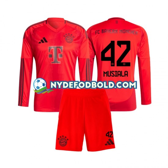 Hjemmebane Trøje FC Bayern München Jamal Musiala 42 2024-2025 L/Æ Børn(+Shorts)