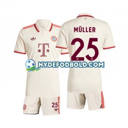3. Valg Trøje FC Bayern München Muller 25 2024-2025 K/Æ Børn(+Shorts)