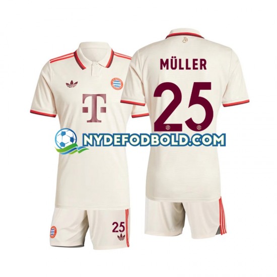 3. Valg Trøje FC Bayern München Muller 25 2024-2025 K/Æ Børn(+Shorts)