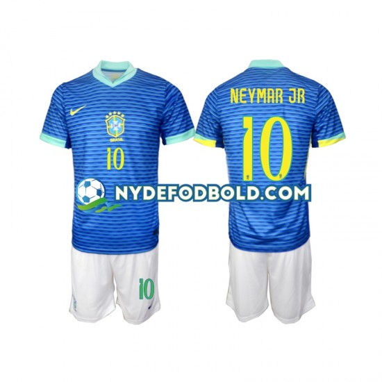 Udebane Trøje Brasilien Neymar JR 10 2024 K/Æ Børn(+Shorts)