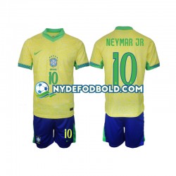 Hjemmebane Trøje Brasilien Neymar JR 10 2024 K/Æ Børn(+Shorts)