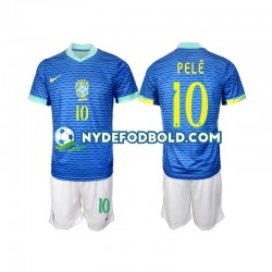 Udebane Trøje Brasilien PELE 10 2024 K/Æ Børn(+Shorts)