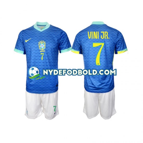 Udebane Trøje Brasilien VINI JR 7 2024 K/Æ Børn(+Shorts)