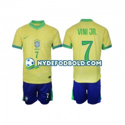 Hjemmebane Trøje Brasilien VINI JR 7 2024 K/Æ Børn(+Shorts)