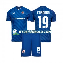Hjemmebane Trøje Dinamo Zagreb Juan Cordoba 19 2024-2025 K/Æ Børn(+Shorts)