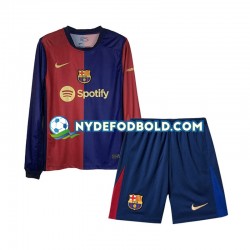 Hjemmebane Trøje FC Barcelona 2024-2025 L/Æ Børn(+Shorts)