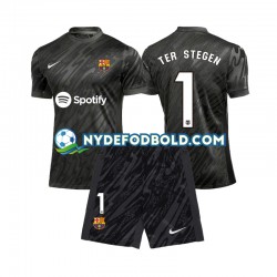 3. Valg Trøje FC Barcelona Målmand Ter Stegen 1 2024-2025 K/Æ Børn(+Shorts)