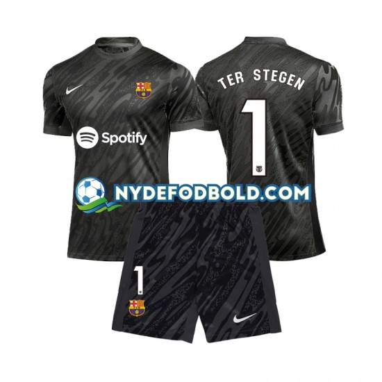 3. Valg Trøje FC Barcelona Målmand Ter Stegen 1 2024-2025 K/Æ Børn(+Shorts)