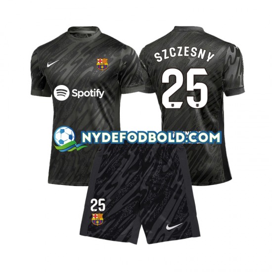 Udebane Trøje FC Barcelona Målmand Wojciech Szczesny 25 2024-2025 K/Æ Børn(+Shorts)