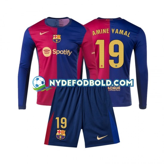 Hjemmebane Trøje FC Barcelona Lamine Yamal 19 2024-2025 L/Æ Børn(+Shorts)