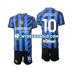 Hjemmebane Trøje Inter Milan Lautaro 10 2024-2025 K/Æ Børn(+Shorts)