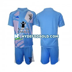 Hjemmebane Trøje Juventus Målmand Blå 2024-2025 K/Æ Børn(+Shorts)