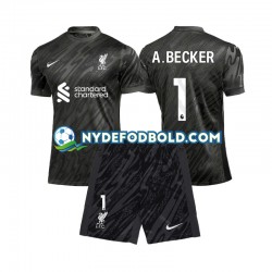 Hjemmebane Trøje Liverpool Målmand Alisson Becker 1 2024-2025 K/Æ Børn(+Shorts)