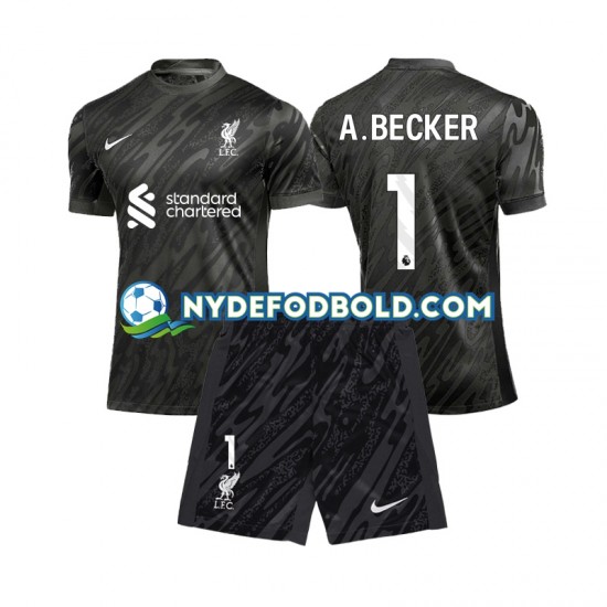 Hjemmebane Trøje Liverpool Målmand Alisson Becker 1 2024-2025 K/Æ Børn(+Shorts)