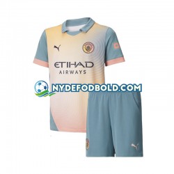 4. Valg Trøje Manchester City 2024-2025 K/Æ Børn(+Shorts)