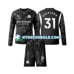 4. Valg Trøje Manchester City Målmand Ederson Moraes 31 2024-2025 L/Æ Børn(+Shorts)
